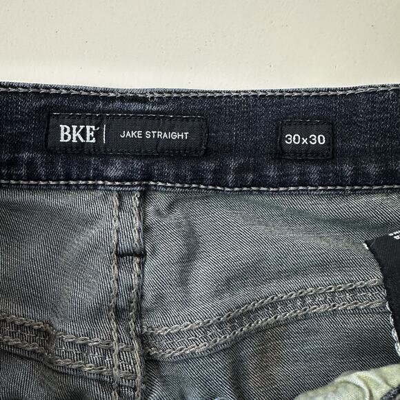 Buckle BKE Jeans Mens 30 Blue Jake Straight Stretch Thick Stitch - Picture 7 of 14